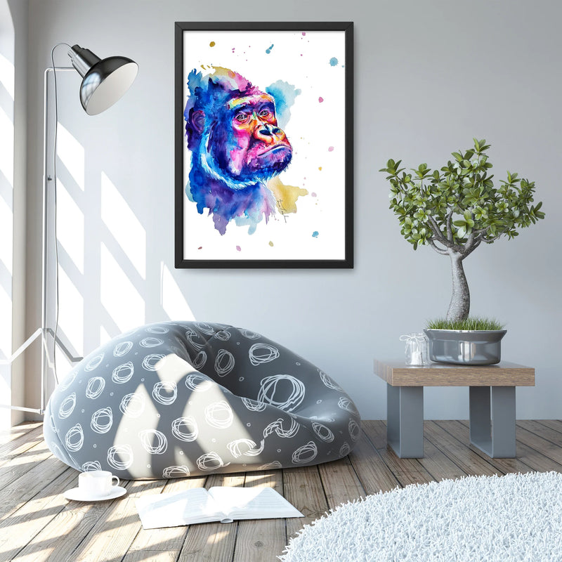 Gorilla in Aquarell - Kunstdruck - Mortimer