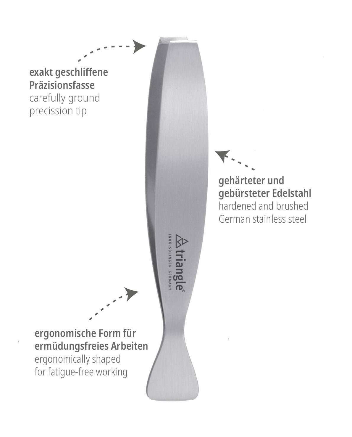 Grätenpinzette diagonale Fasse