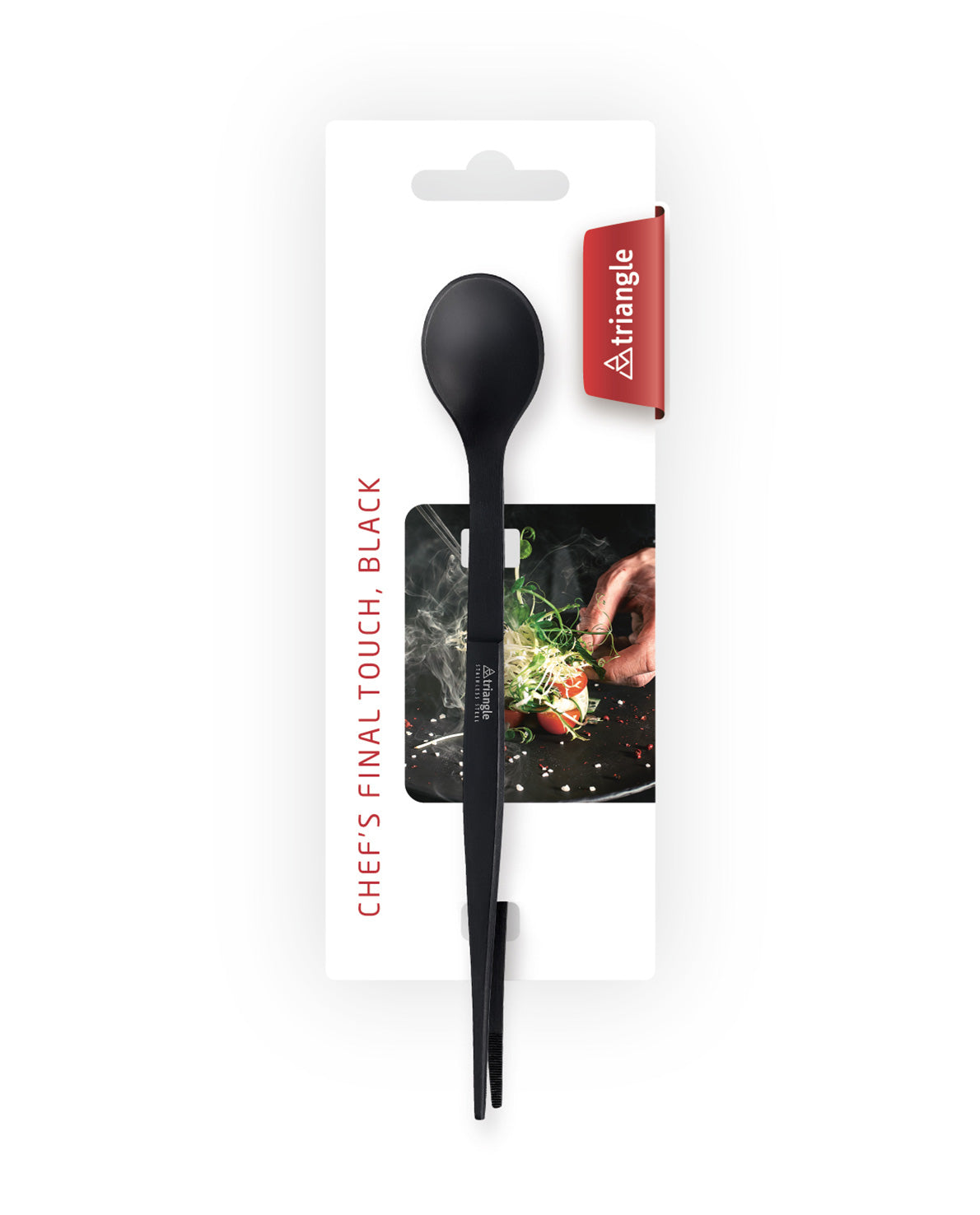 Pinzette mit Anrichtelöffel Anthrazit 13cm