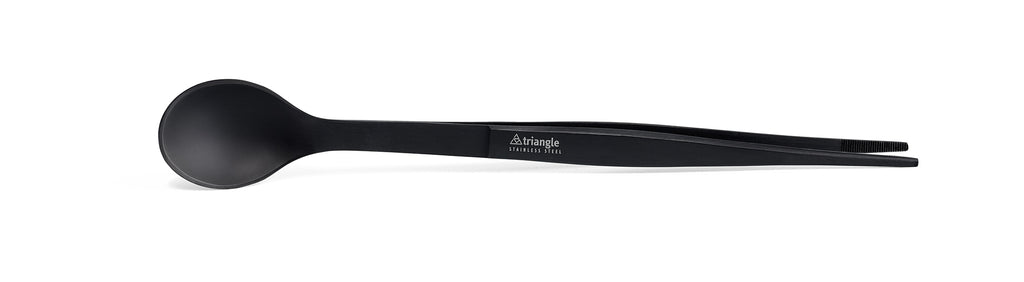 Pinzette mit Anrichtelöffel Anthrazit 13cm